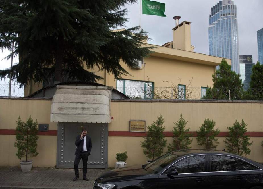 Saudi Arabia’s consulate in the Turkish city of Istanbul (Photo by Anadolu news agency)