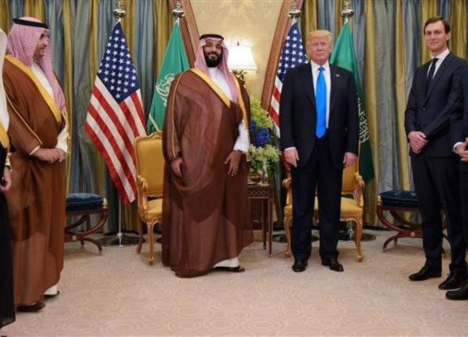 In this AFP file photo taken on May 20, 2017 US President Donald Trump (C-R) and Saudi Crown Prince Mohammad bin Salman Al Saud take part in a bilateral meeting at a hotel in Riyadh.