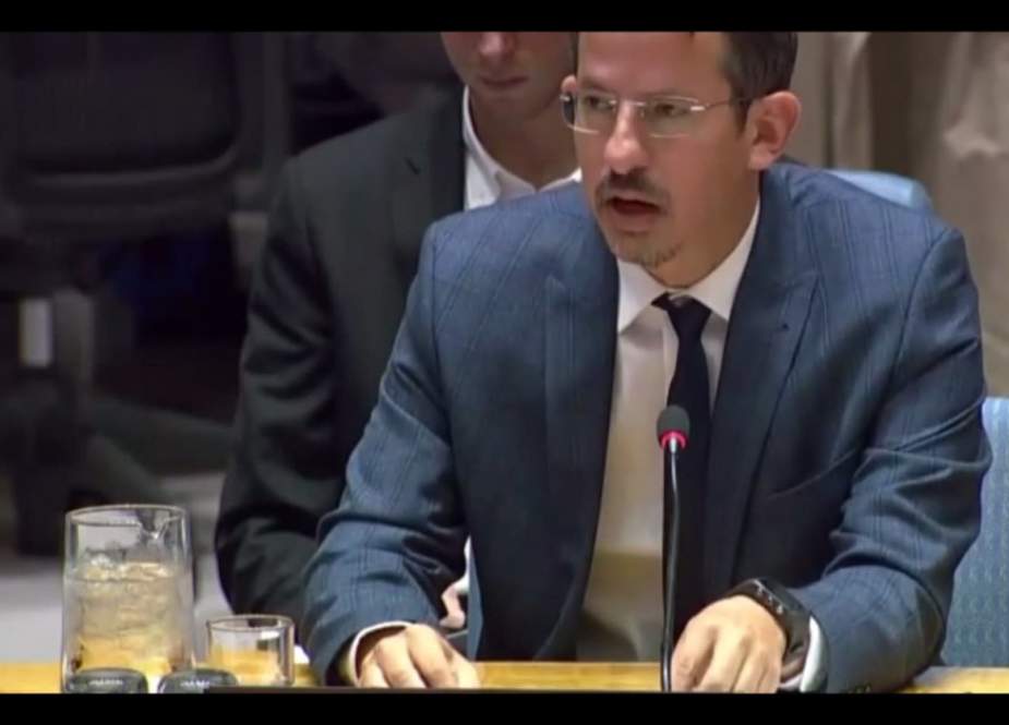 Picture taken on October 18, 2018 shows the head of Israeli rights group B’Tselem, Hagai El-Ad addressing a UN Security Council meeting.