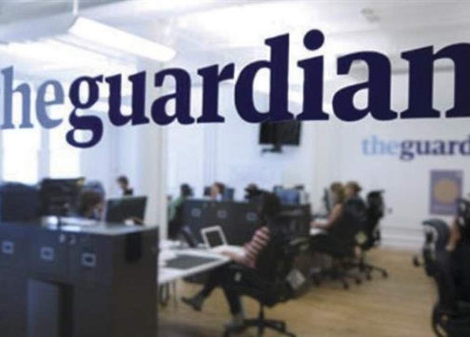 File photo shows a view to an office of the Guardian newspaper.