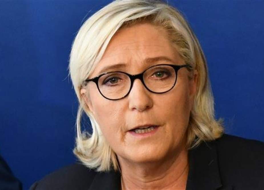 The head of France’s far-right RN party, Marine Le Pen (photo by AFP)