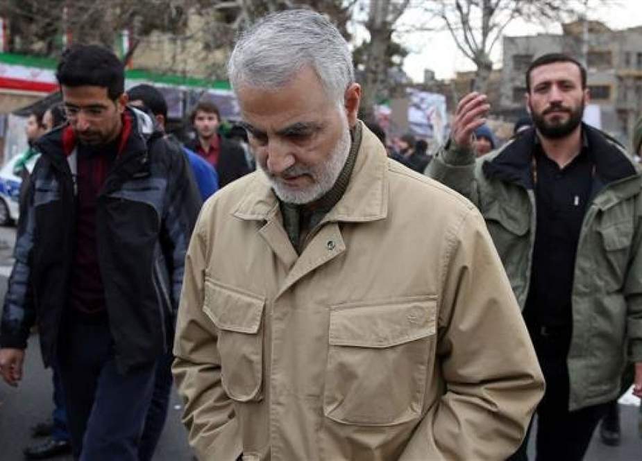 Major General Qassem Soleimani, the commander of the Islamic Revolution Guards Corps (IRGC)’s Quds Force, attends celebrations marking the 37th anniversary of the Islamic Revolution, in Tehran, on February 11, 2016. (File photo by AFP)