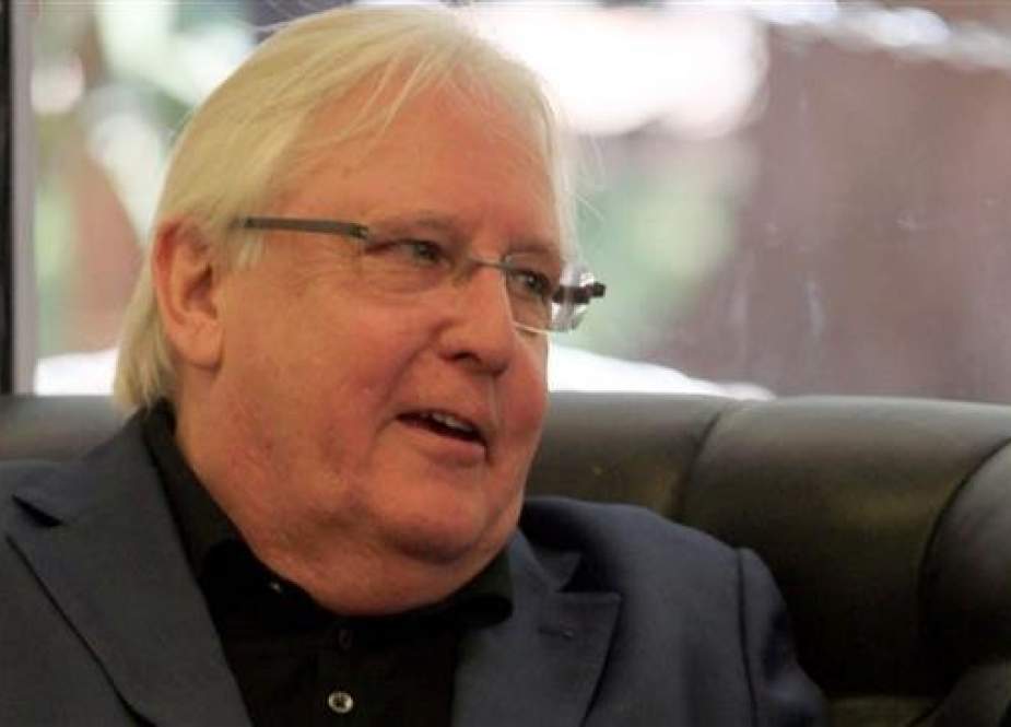 United Nations special envoy for Yemen Martin Griffiths is pictured upon his arrival at Sana