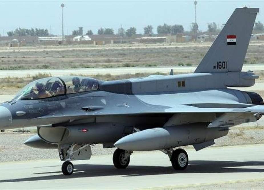 This file picture shows an F-16 fighter jet operated by the Iraqi Air Force.