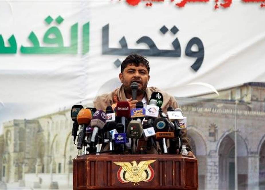 Mohammed Ali al-Houthi, the head of Yemen’s popular Houthi Ansarullah movement’s Supreme Revolutionary Committee, gives a speech in the Yemeni capital Sana’a on May 15, 2018. (Photo by AFP)