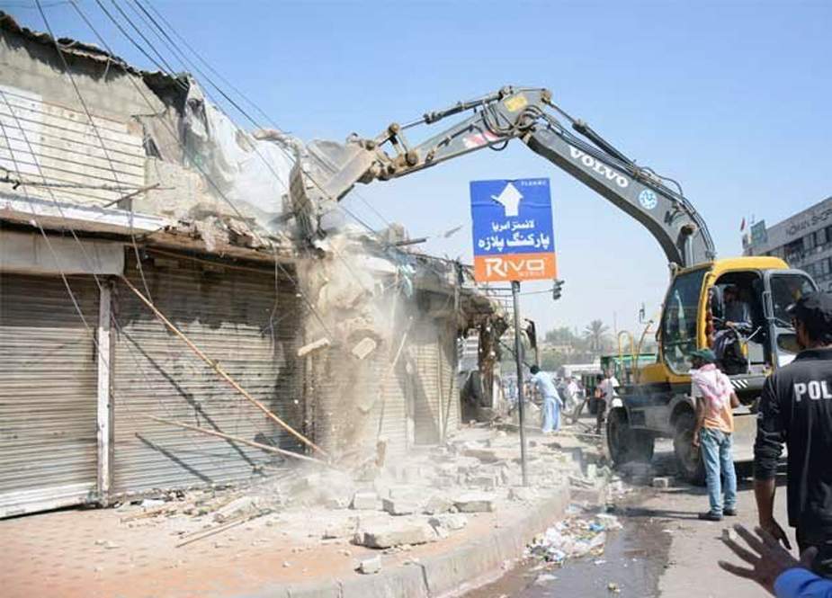 مشن کلين کراچی جاری، فریم مارکیٹ اور دوپٹہ گلی میں 250 غیر قانونی دکانوں کا صفایا