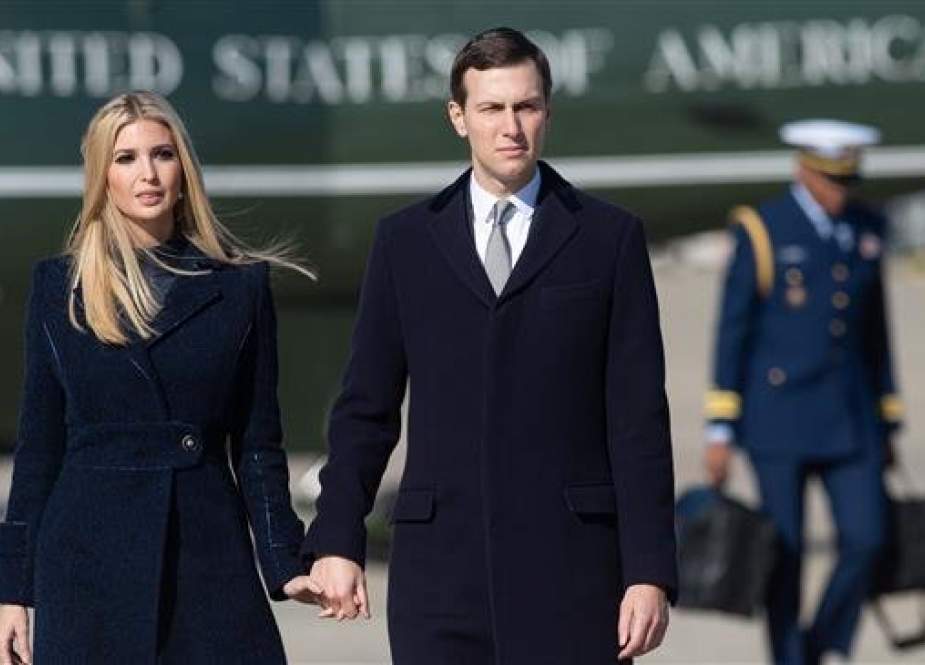 Ivanka Trump and Jared Kushner, White House Senior Advisers, walk to Air Force One prior to departure with US President Donald Trump and First Lady Melania Trump from Joint Base Andrews in Maryland, October 30, 2018. (AFP photo)