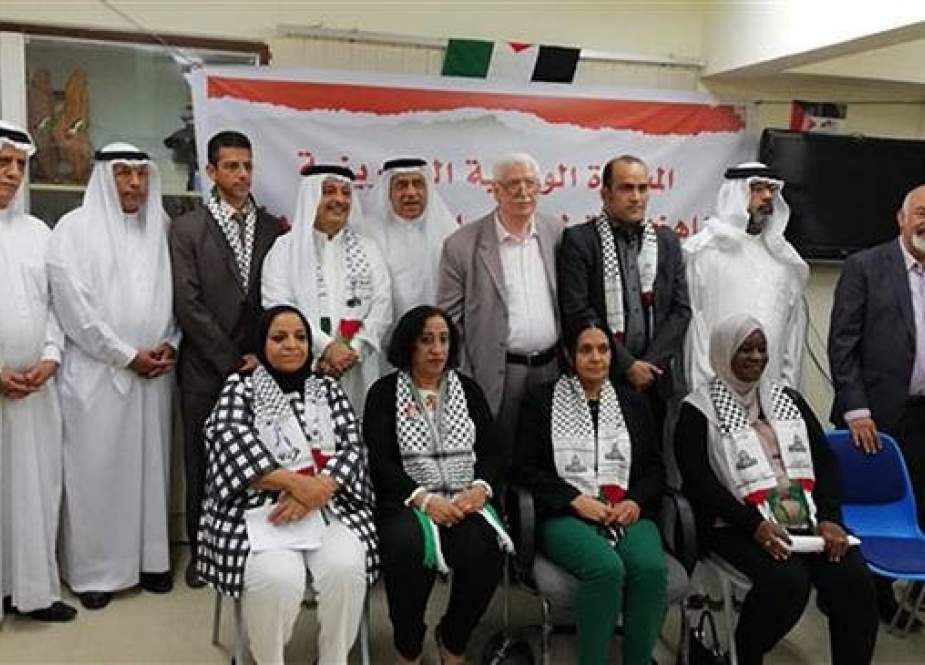 Bahraini pro-Palestine activists at the headquarters of the Bahraini Society for the Resistance of Normalization with the Zionist enemy NGO in Manama.jpg