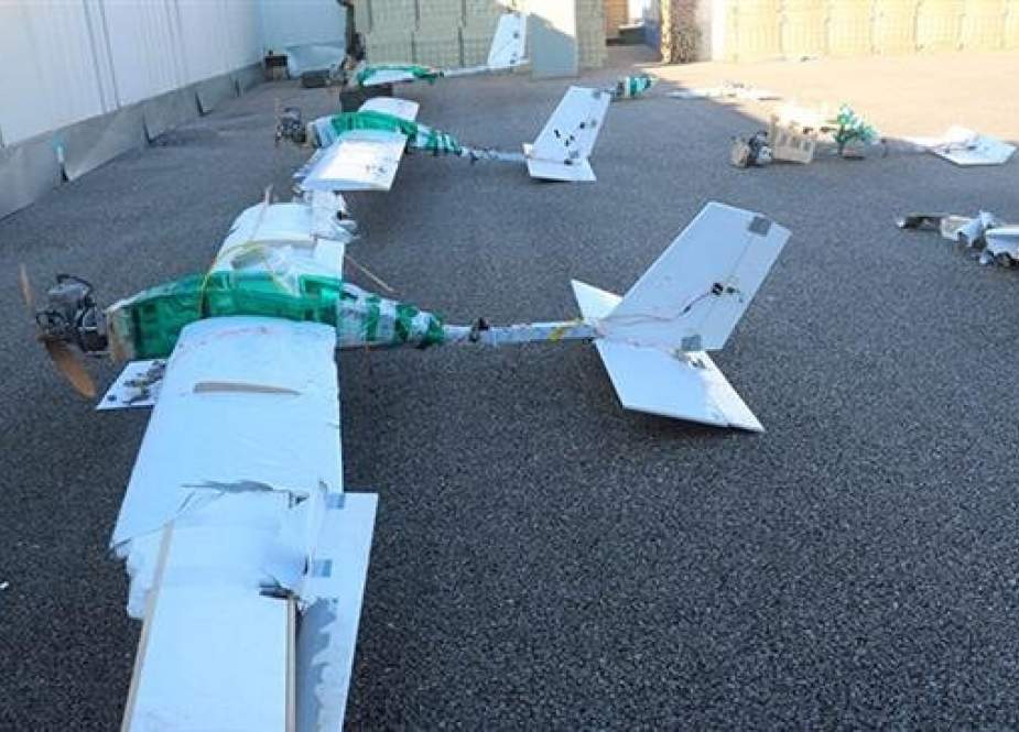 Drones shot down by Russian forces over the Hmeimim air base in Latakia, western Syria..jpg