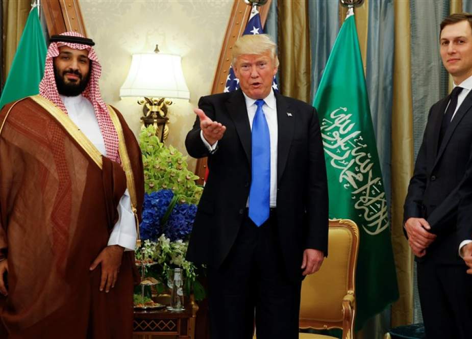 From left: Saudi Crown Prince Mohammed bin Salman, US President Donald Trump, and his son-in-law and senior adviser Jared Kushner