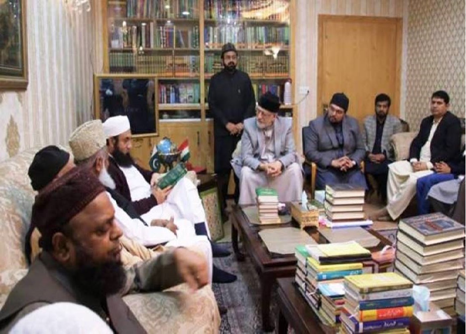 لاہور میں ڈاکٹر طاہرالقادری سے مولانا طارق جمیل کی ملاقات