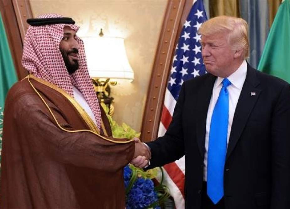 In this file photo taken on May 20, 2017, US President Donald Trump (R) and Saudi Deputy Crown Prince Mohammed bin Salman take part in a bilateral meeting in Riyadh. (Photo by AFP)