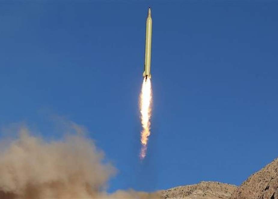 A file photo showing Iran test-firing its Qadr missile during a drill (Photo by IRNA)