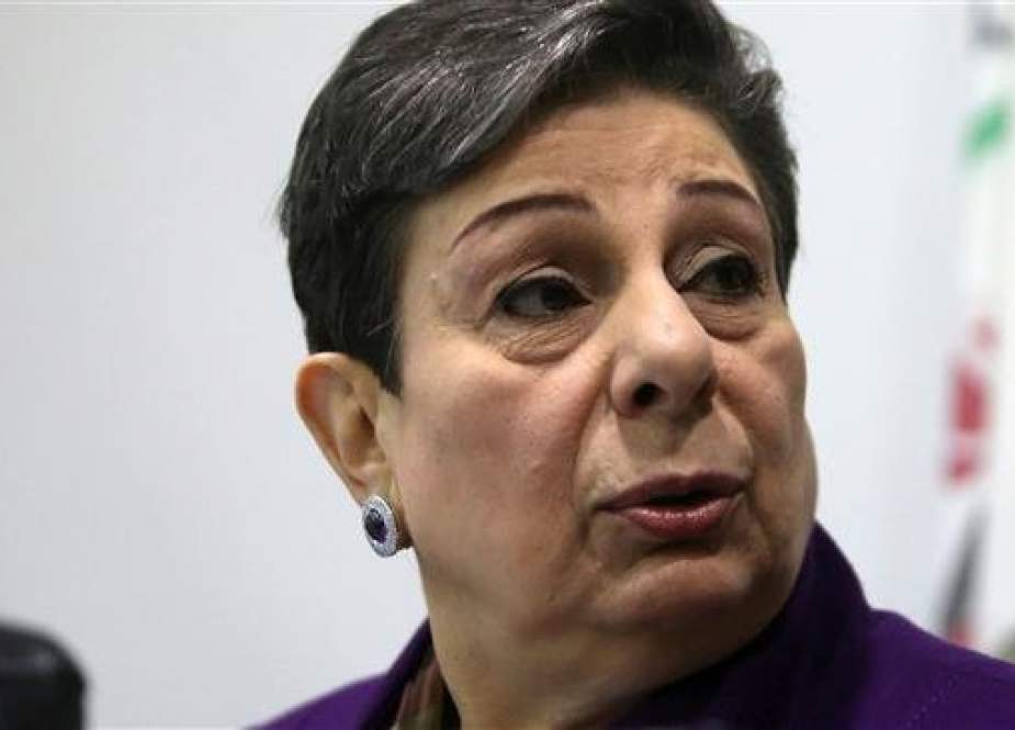 Hanan Ashrawi, a member of the Executive Committee of the Palestine Liberation Organization (Photo by AFP)