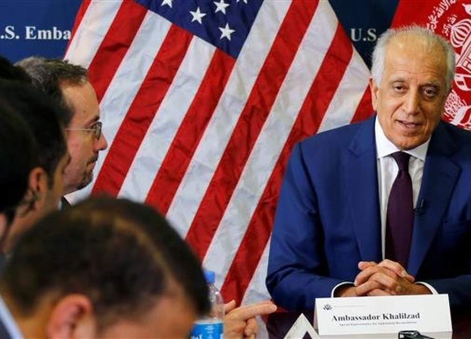 US special envoy for peace in Afghanistan, Zalmay Khalilzad, talks with local reporters at the US embassy in Kabul, Afghanistan November 18, 2018. (Photo by Reuters)