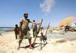 Members of the self-styled Libyan National Army, loyal to the country