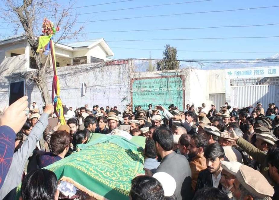 پاراچنار، مرحوم قیدی ناصرحسین کی نماز جنازہ اور احتجاجی مظاہرے کے مناظر