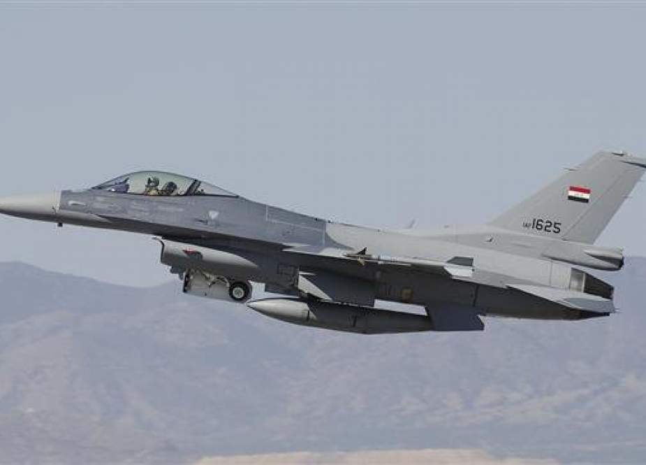 This picture shows an F-16 fighter jet operated by the Iraqi Air Force.