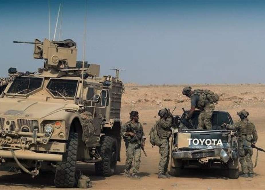 US forces are pictured near the village of Susah in the eastern Syrian province of Dayr al-Zawr, on September 13, 2018. (Photo by AFP)