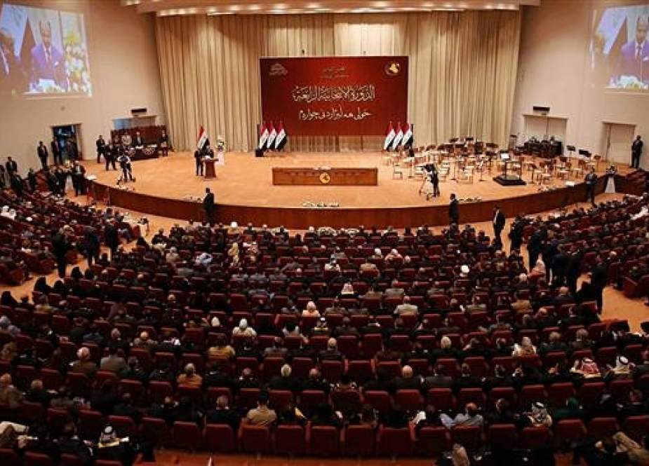 Iraqi lawmakers attend the first parliament session in Baghdad, Iraq.jpg