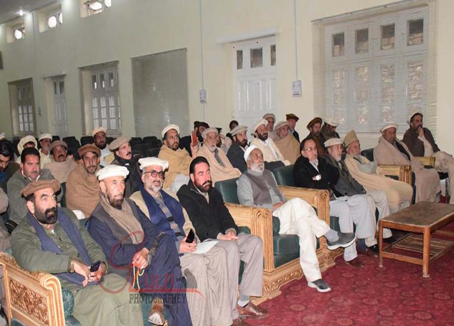 صوبائی وزیر معدنیات خیبرپختونخوا امجد علی خان کے دورہ پاراچنار کے موقع پر منعقدہ تقریب