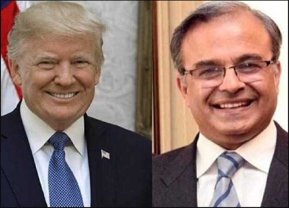 امریکہ میں تعینات پاکستانی سفیر کی ڈونلڈ ٹرمپ سے ملاقات
