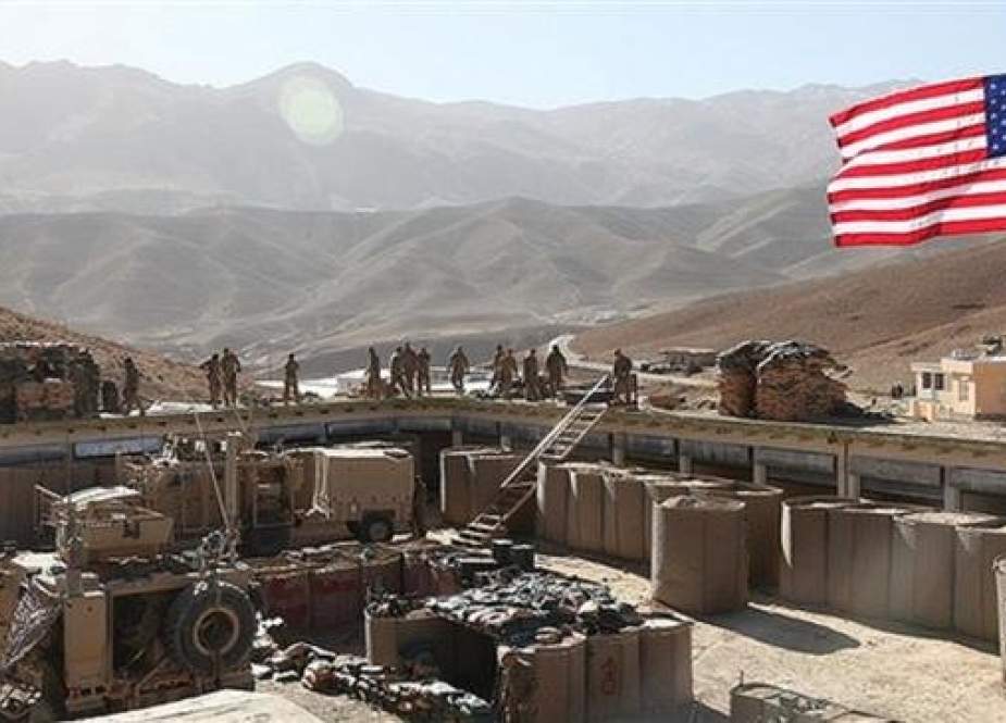This file photo shows American forces setting up a base in the west-central Afghan province of Parwan.