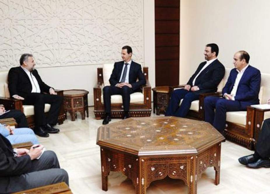 Syrian President Bashar al-Assad received the Chairman of the Iranian Parliament’s National Security and Foreign Policy Committee delegation..jpg