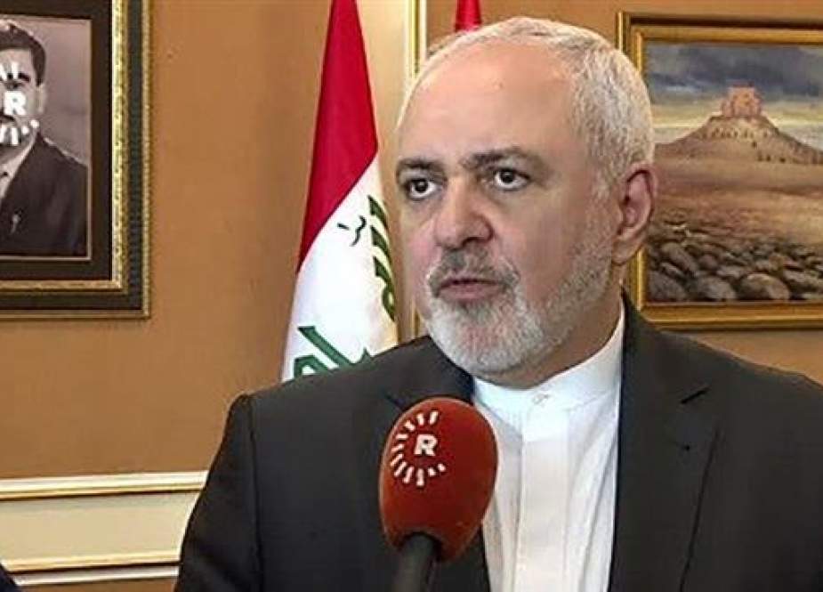 Iranian Foreign Minister Mohammad Javad Zarif speaks to Iraq