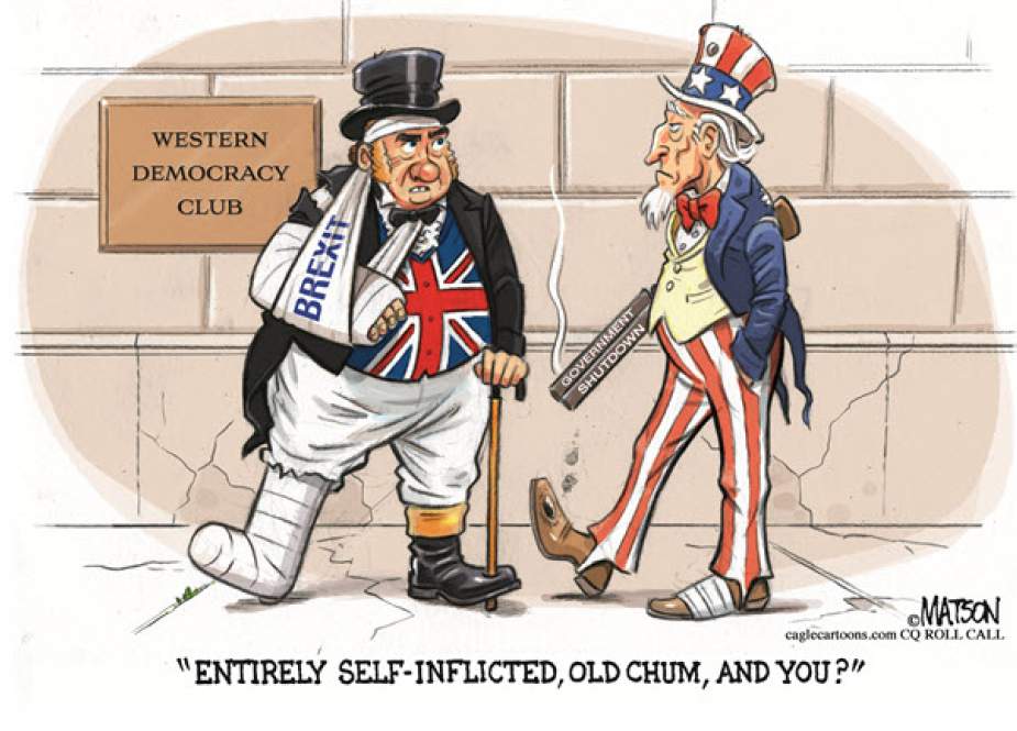 Western Democracy Self Inflicted Wounds