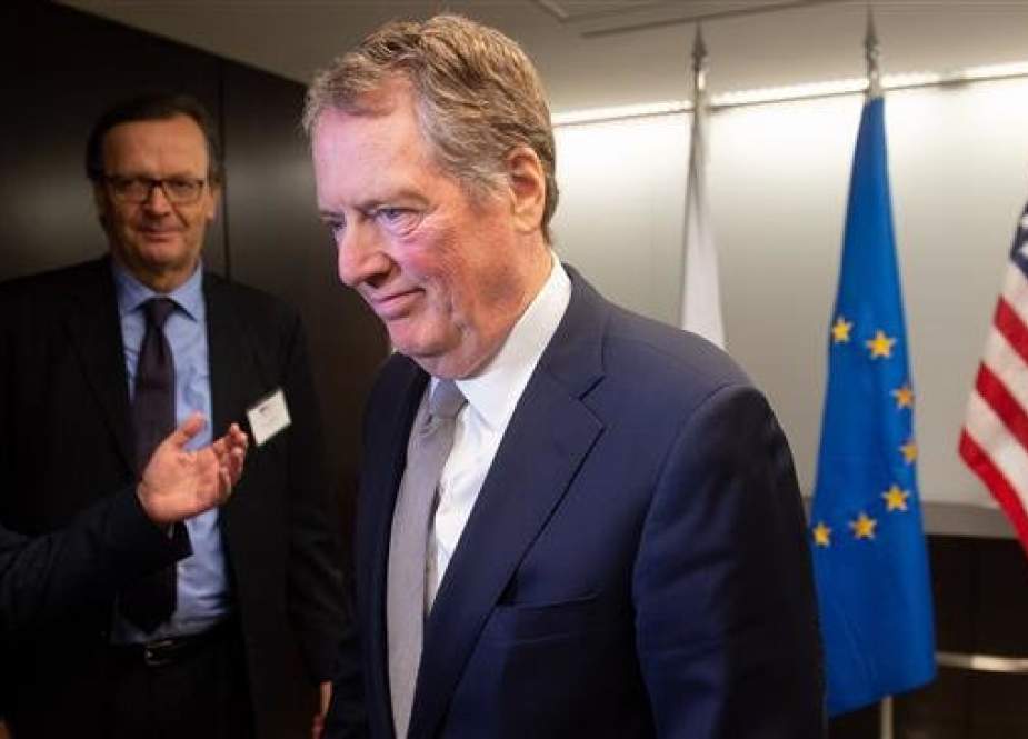US Trade Representative Robert Lighthizer arrives for a trade meeting with EU Trade Commissioner Cecilia Malmstrom at the offices of the EU Delegation in Washington, DC, January 9, 2019. (AFP photo)