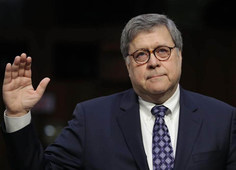 Attorney general nominee William Barr is sworn in to testify in front of the Senate Judiciary Committee