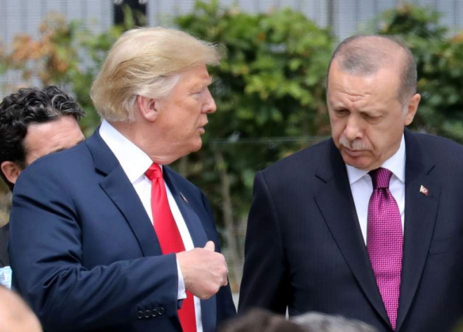 US President Donald Trump (L) and Turkish President Recep Tayyip Erdogan (File photo)