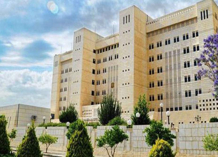 This file picture shows a view of the building of Syria’s Ministry of Foreign Affairs and Expatriates in the capital Damascus. (Photo by SANA)