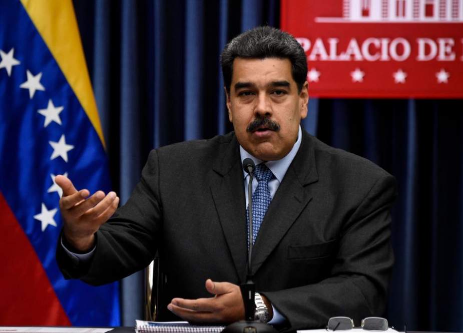 Venezuelan President Nicolas Maduro offers a press conference in Caracas, on January 25, 2019.