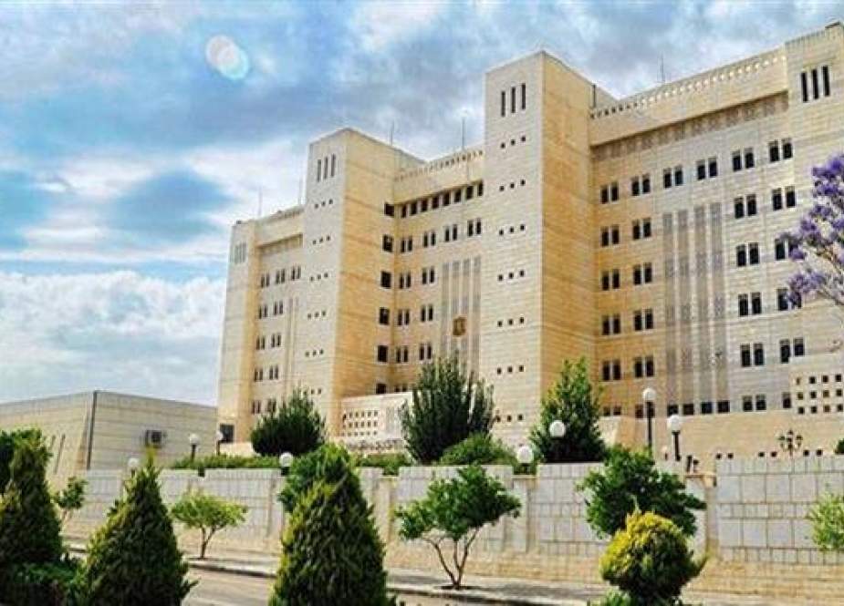 This file picture shows a view of the building of Syria’s Ministry of Foreign Affairs and Expatriates in the capital Damascus. (Photo by SANA)