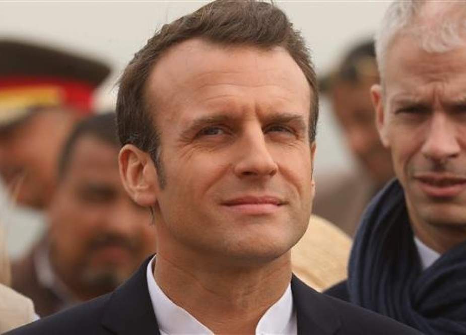 French President Emmanuel Macron is pictured during his visit to the temple of Abu Simbel in southern Egypt on January 27, 2019. (Photo by AFP)