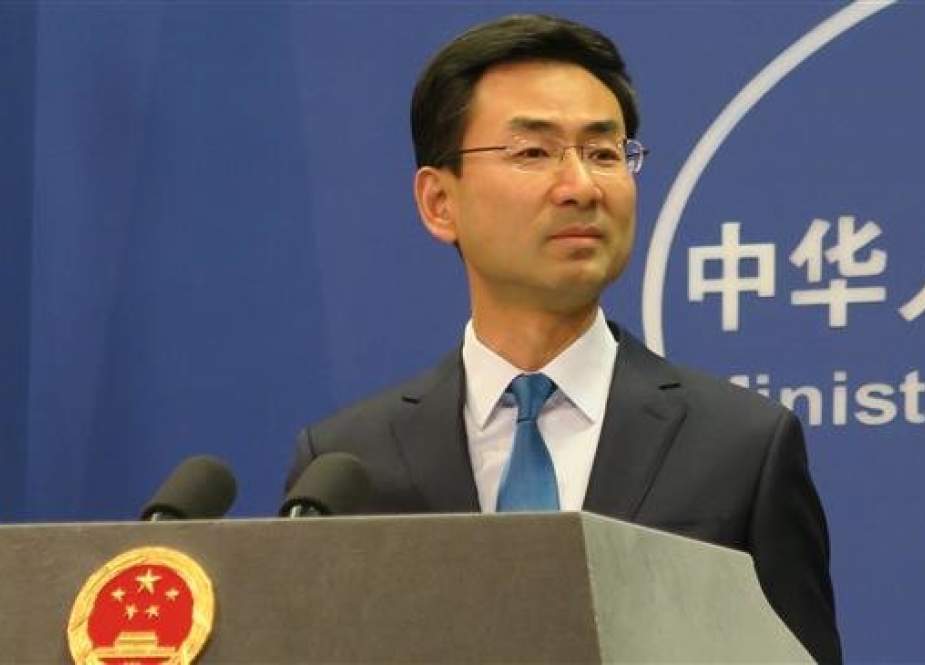 The undated photo shows Geng Shuang, spokesperson for China