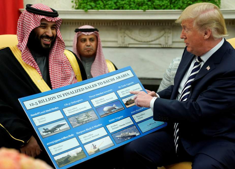 Donald Trump treated Saudi crown prince Mohammad bin Salman with a chart of military hardware sales..jpg