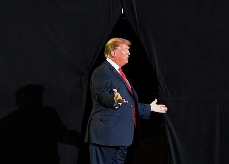 US President Donald Trump arrives for a rally in El Paso, Texas on February 11, 2019. (Photo by AFP)