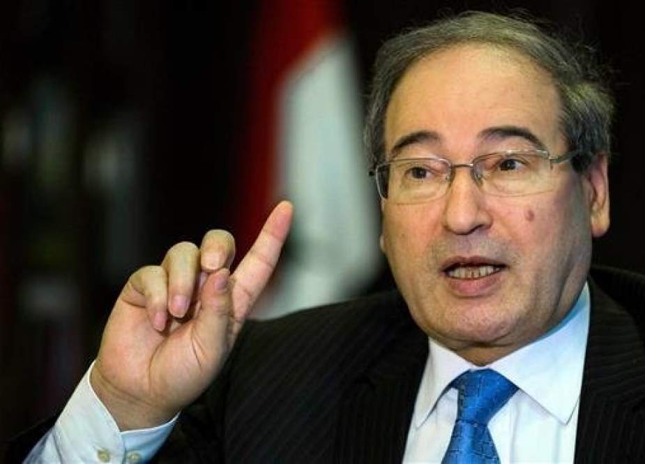 Syrian Deputy Foreign Minister Faisal al-Mekdad speaks during an interview with The Associated Press at his office in Damascus, Syria. (File photo)