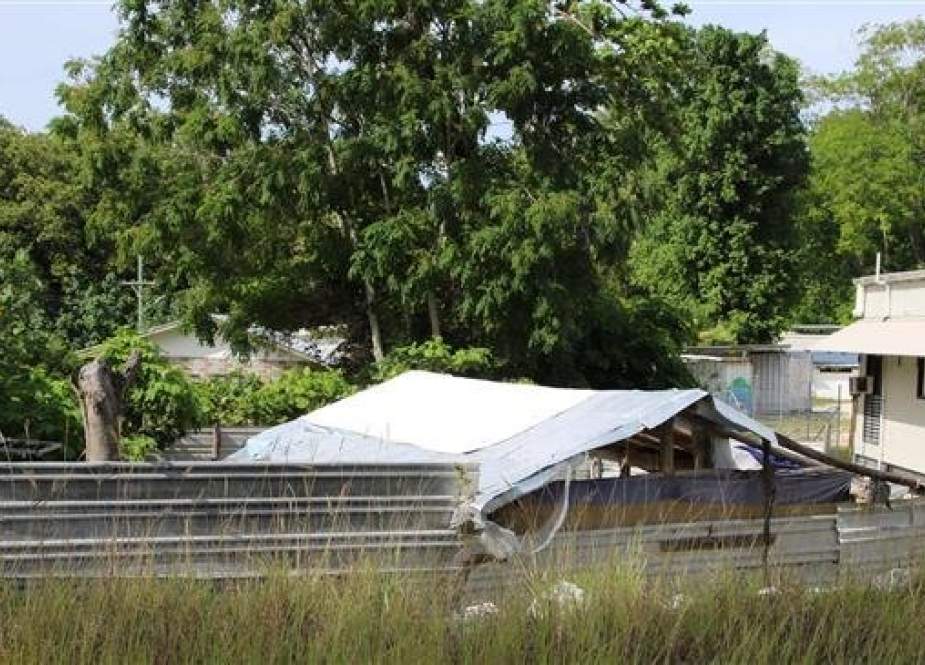 This file photograph, taken on September 2, 2018, shows a view of a dwelling at Australian refugee Camp Four on the Pacific island of Nauru. (By AFP)