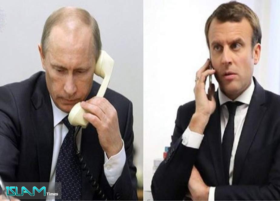 بوتين وماكرون بحثا في اتصال هاتفي الوضع في سوريا