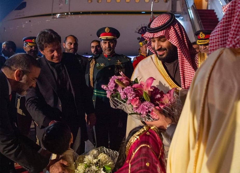 اسلام آباد، سعودی ولی عہد محمد بن سلمان کی پاکستان آمد پر استقبال کی تصاویر