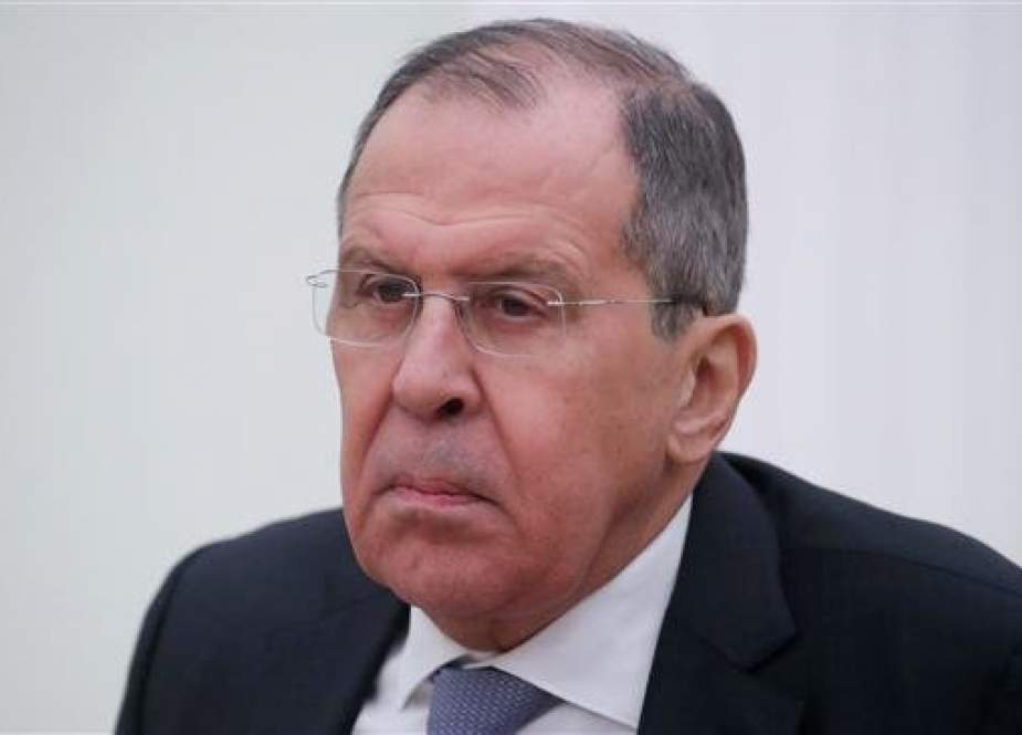 The file photo shows Russian Foreign Minister Sergei Lavrov in Moscow on January 30, 2019. (By AFP)