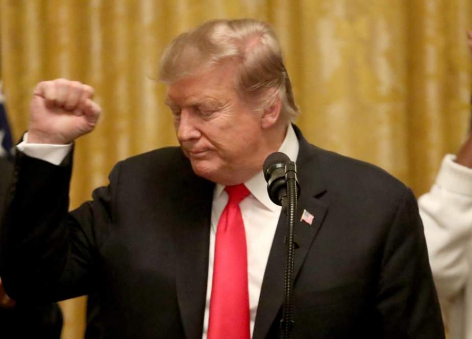 US President Donald Trump gestures during a White House reception in honor of National African American History Month on February 21, 2019 in Washington, DC. (AFP photo)