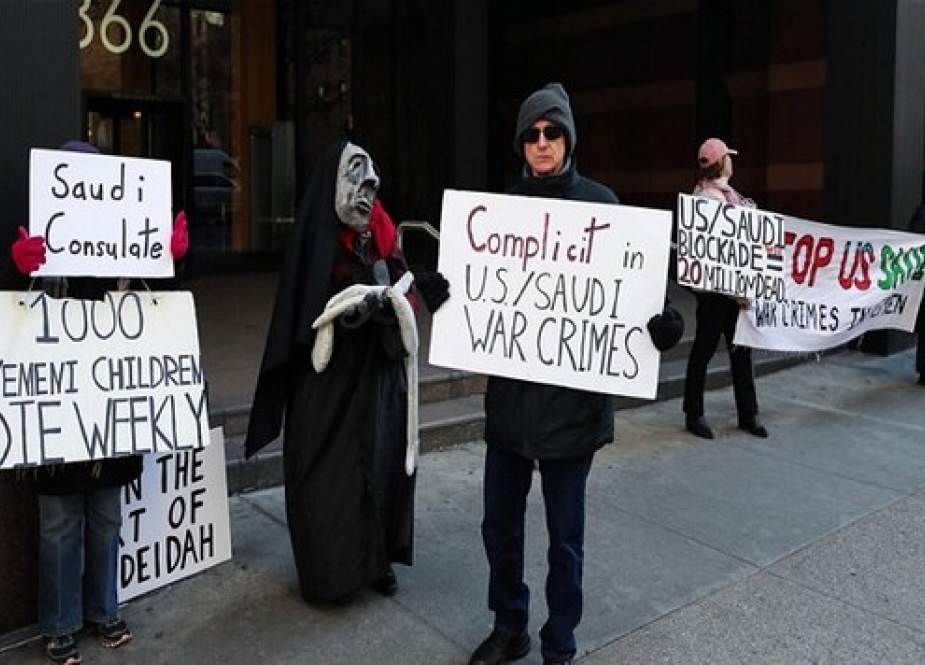 تظاهرات در آمریکا ضد جنایات جنگی ائتلاف سعودی ضد ملت یمن