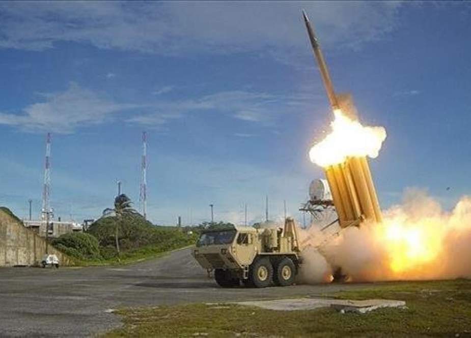 A Terminal High Altitude Area Defense (THAAD) interceptor is launched during a successful test in an unknown location in this undated handout provided by the US Department of Defense, Missile Defense Agency. (Photo via Reuters)