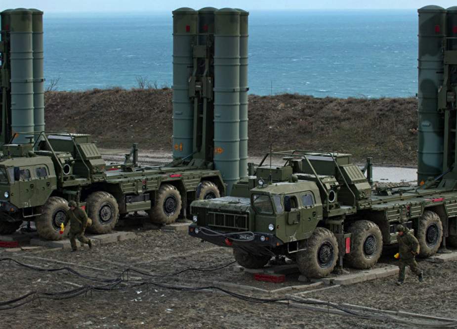 This file picture shows sophisticated Russian-made S-400 anti-aircraft missile systems in the Black Sea peninsula of Crimea, Russia.
