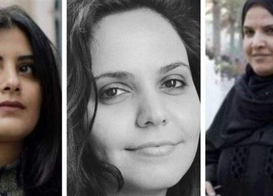 (L-R): Jailed Saudi human rights activists Loujain al-Hathloul, Eman al-Nafjan, and Aziza al-Yousef (file photo)